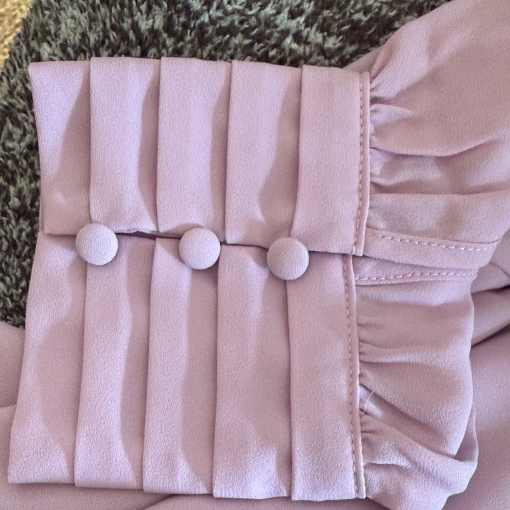 NWT Ann Taylor Shirred Neck Pink/Lavendar Blouse Size medium - Picture 11 of 11